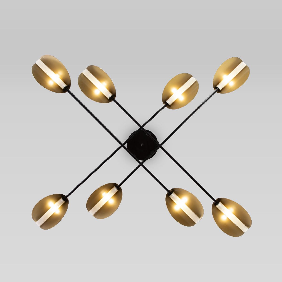 Потолочная люстра Eurosvet Grazia 70148/8 черный/золото Smart a062043 в #REGION_NAME_DECLINE_PP#