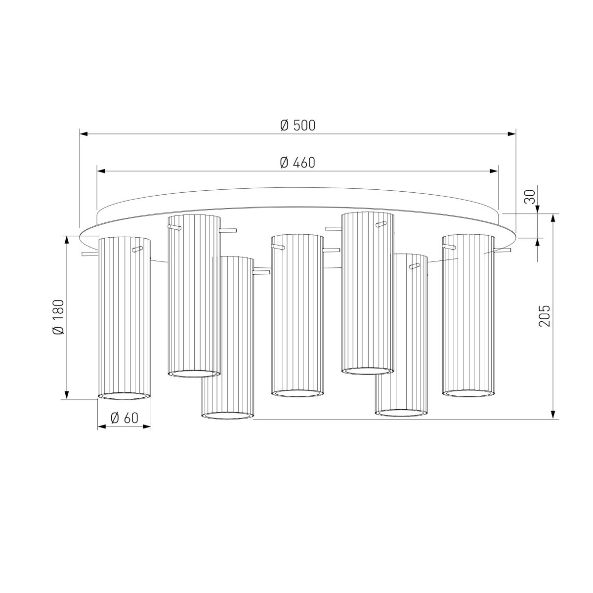 Потолочный светильник Eurosvet Merge 502111/7 хром a071916 в Санкт-Петербурге