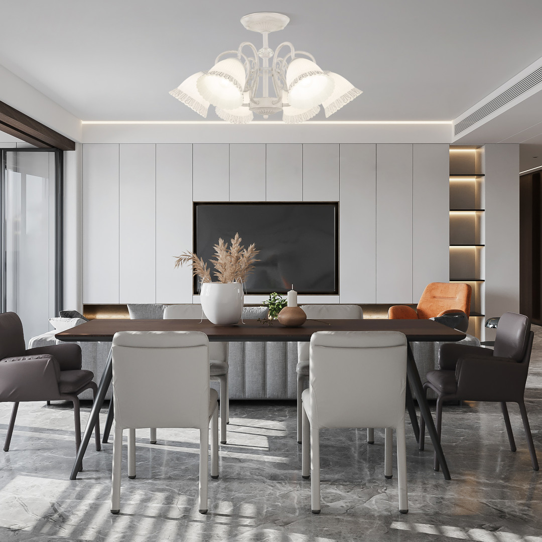 Потолочная люстра Arte Milano 340800/6 WT+SL в Санкт-Петербурге