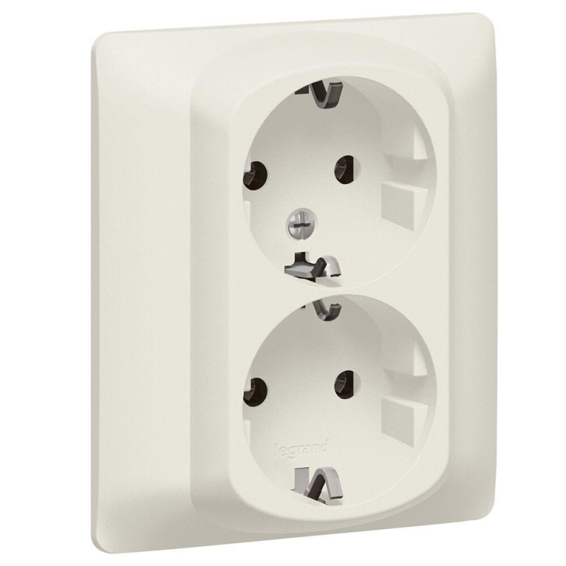 Розетка 2х2К+3 Legrand Galea Life 16A 250V с/з со шторками автоматические клеммы перламутр 771533 в Санкт-Петербурге