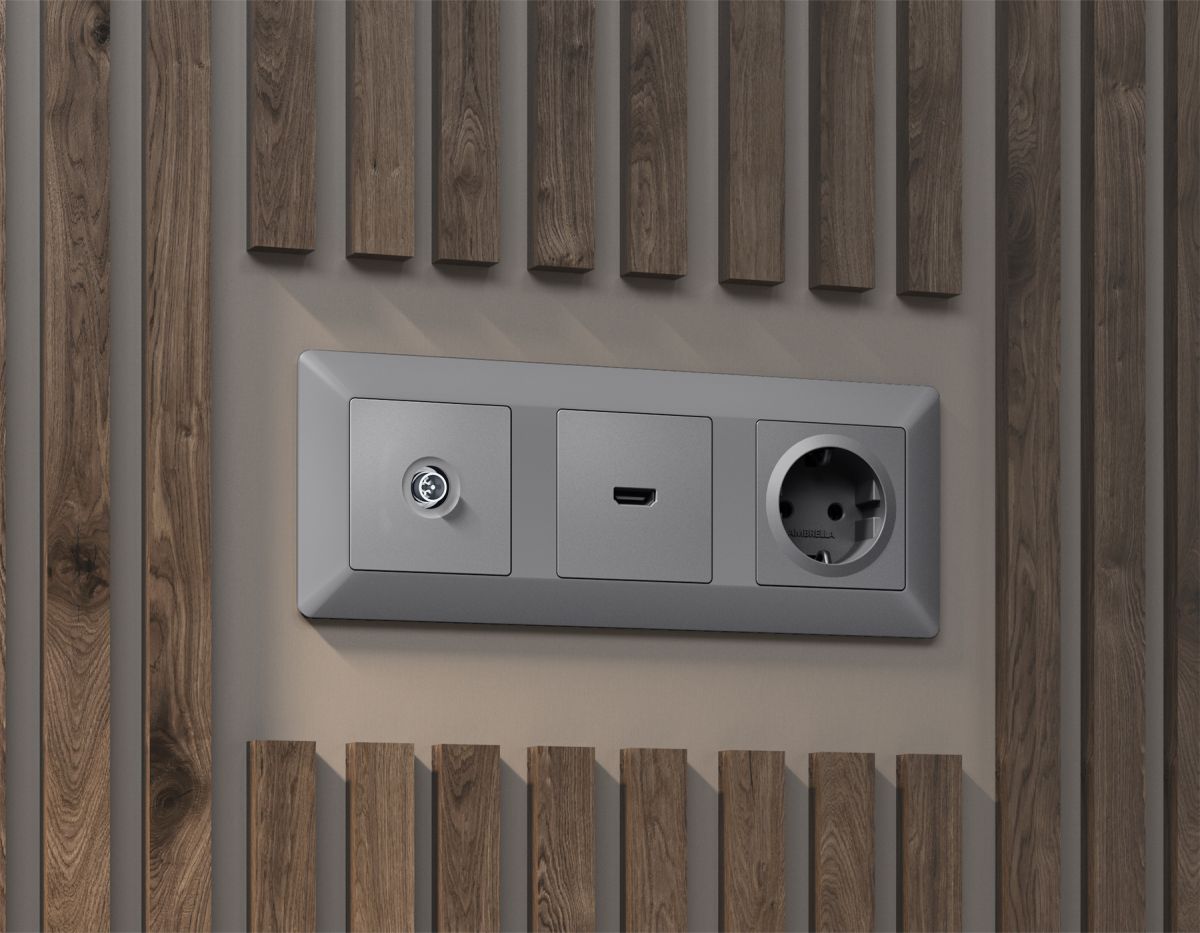 Комплект механизма TV розетки оконечной экранированной 5-1000MHz 3dB Alfa Сталь матовый Quant Ambrella Volt MA513005 (AP5130, VM199) в Санкт-Петербурге