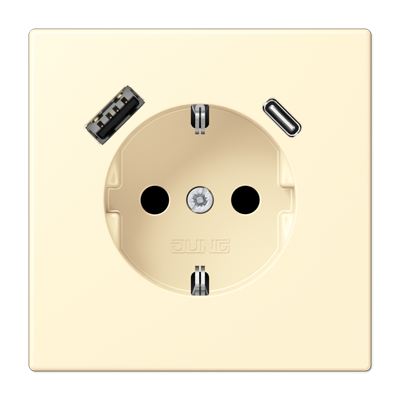 Розетка 2K+З USB Typ AC Jung LC1520-15CA201 в Санкт-Петербурге
