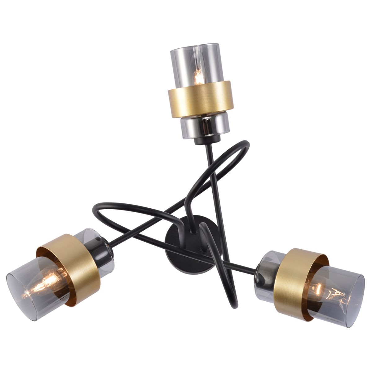 Потолочный светильник на натяжной потолок Escada Hurricane 1139/3P Black/Gold в Санкт-Петербурге