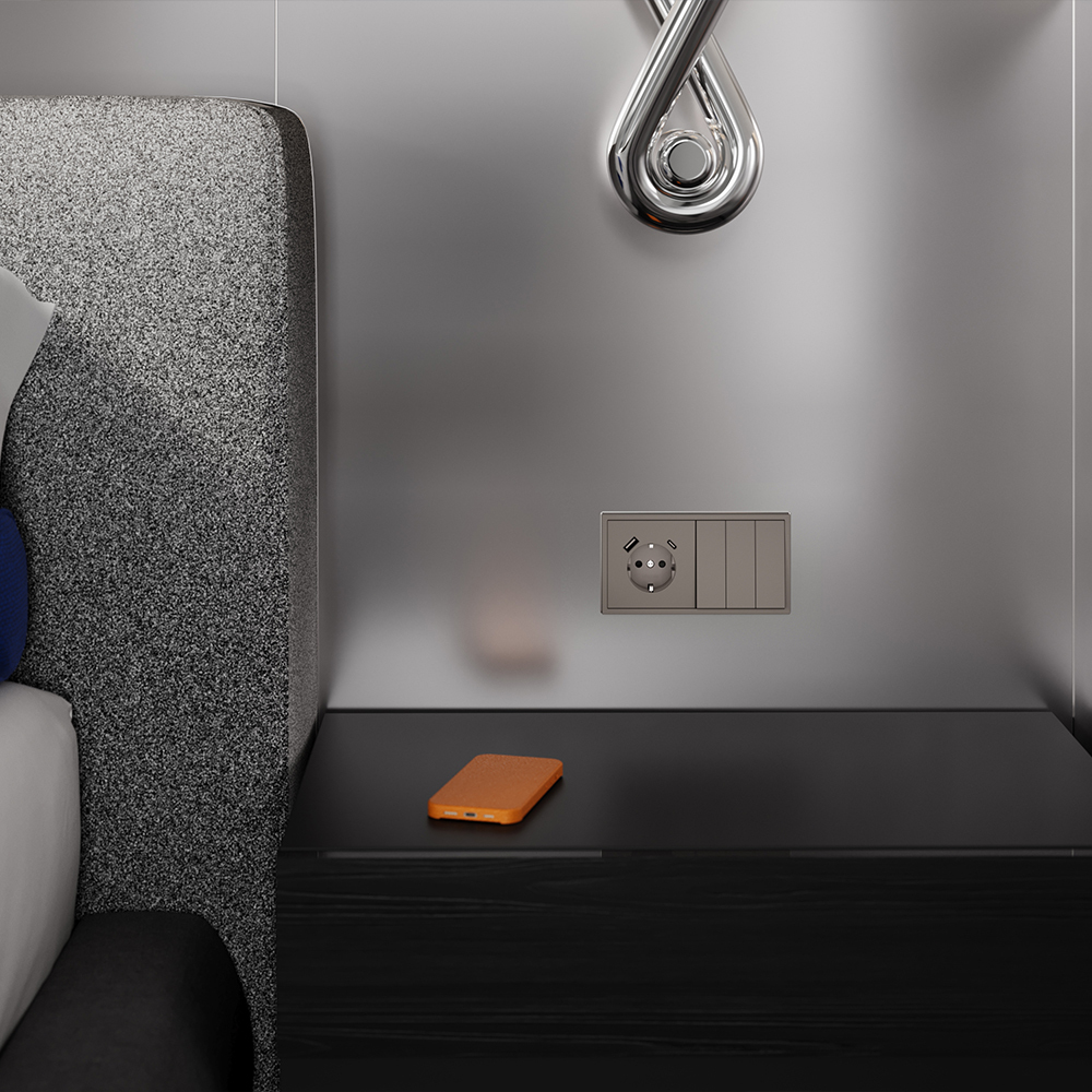 Накладка для розетки с заземлением и защитными шторками, с USB A+C Voltum S70 (капучино) VLS001014 в Санкт-Петербурге