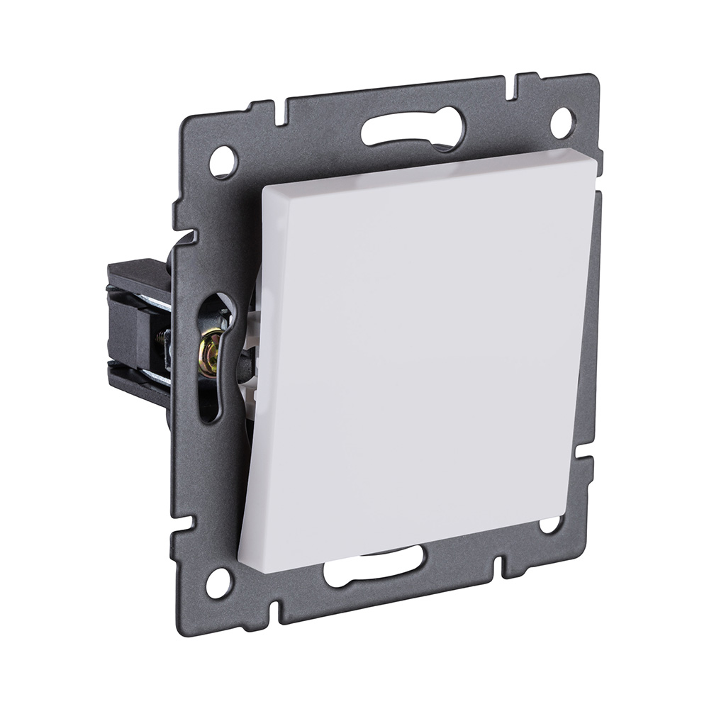 Выключатель 1-клавишный перекрестный 10А/250В, белый матовый Kollinger REA-S-006WM для Aspekt, Eleganz, Reflex в Санкт-Петербурге