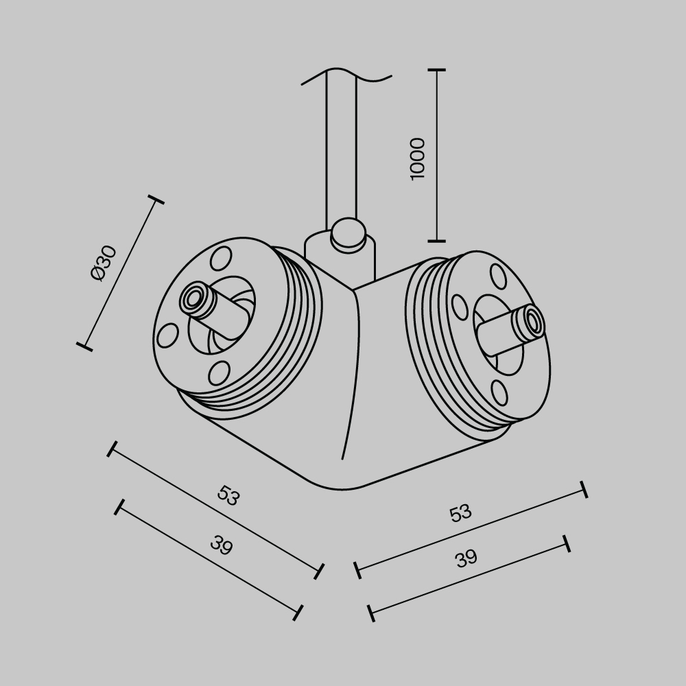Угловой коннектор с вводом питания Maytoni Shelf CA014LC-P-B в Санкт-Петербурге