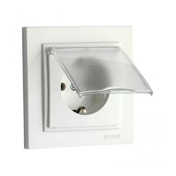 Розетка с заземлением с крышкой Mono Electric Despina 16А 250В белый 102-190021-118 в Санкт-Петербурге