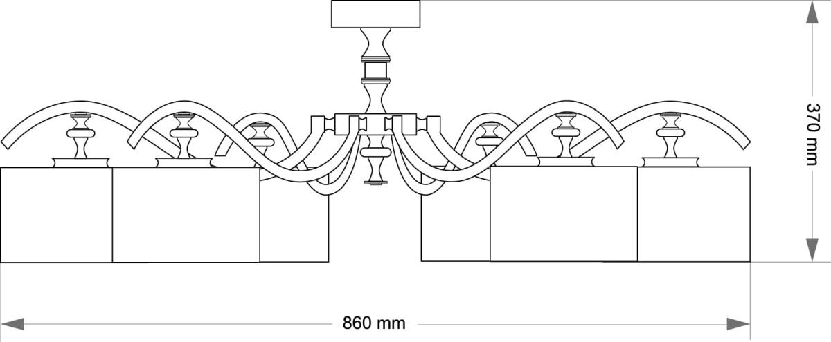 Потолочная люстра с абажуром из ткани Kutek Averno AVE-PL-6(N/A) в #REGION_NAME_DECLINE_PP#