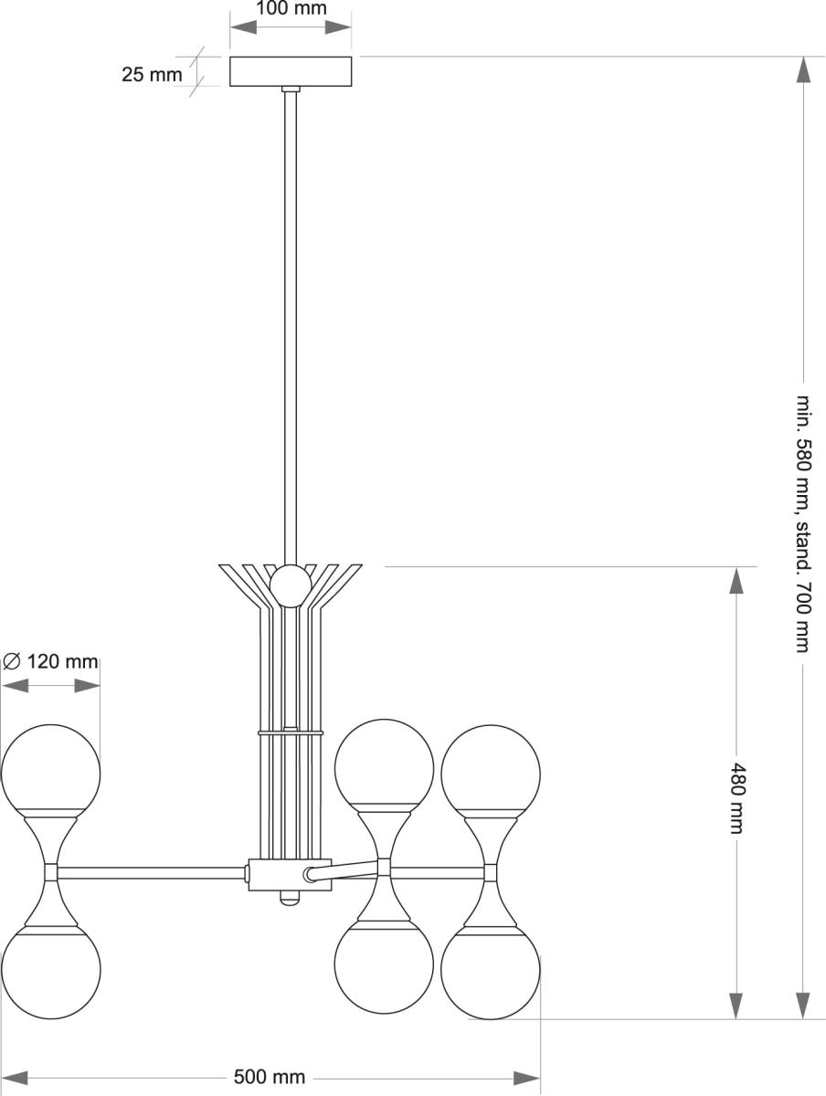 Люстра на штанге Kutek Bari BAR-ZW-3 (Z) в #REGION_NAME_DECLINE_PP#