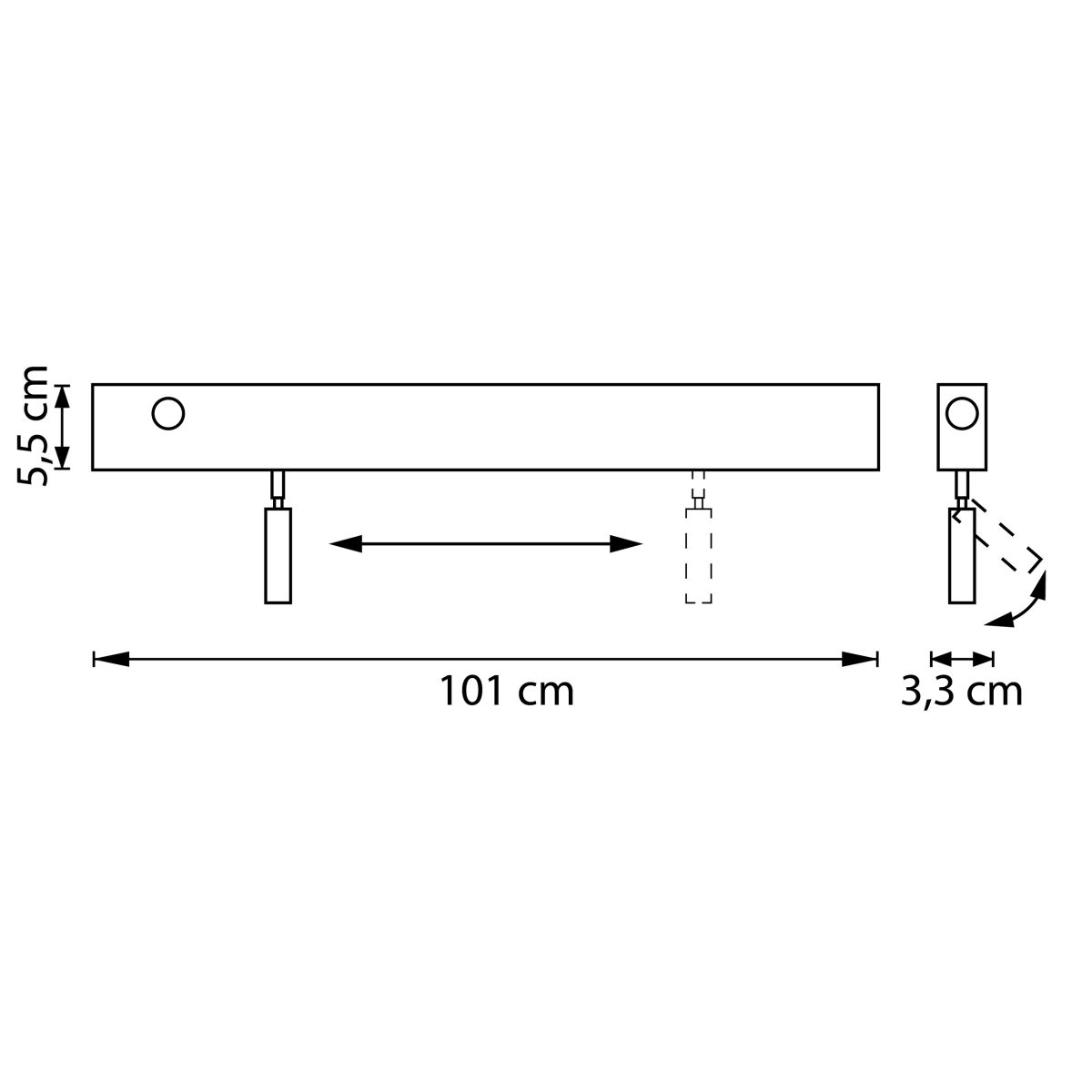 Настенный светильник бэк-лайт+спот-лайт Lightstar Fiume Spot 810647 в Санкт-Петербурге