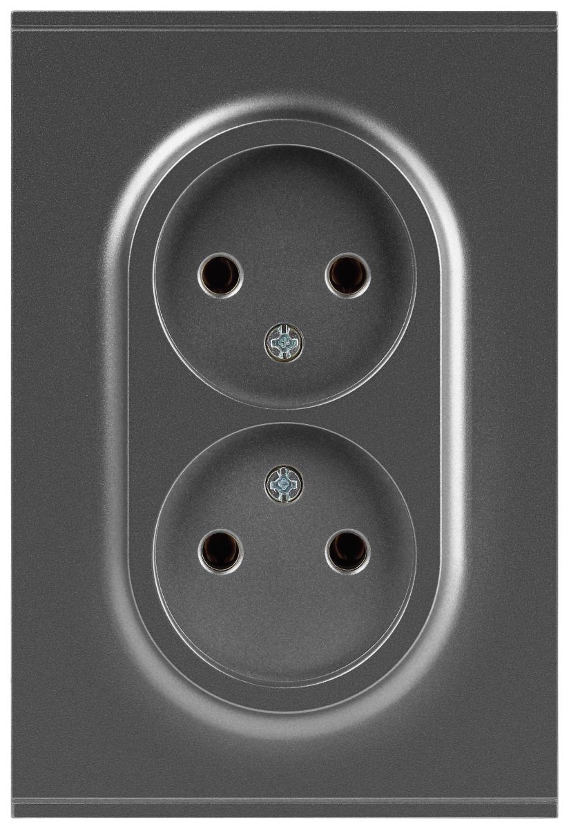 Розетка Эра Arktik 16-2107-06 без заземления двойная 2X2P 16А-250В графит Б0071686 в #REGION_NAME_DECLINE_PP#