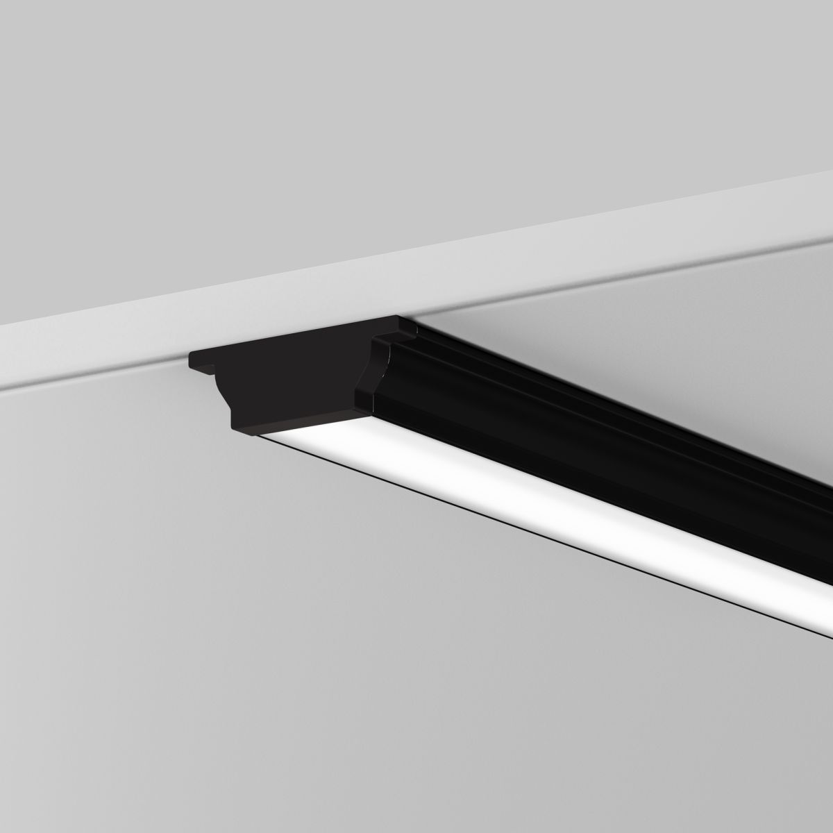 Алюминиевый профиль Maytoni Led Strip накладной с вертикальным изгибом (Черный, 2 м) ALM-1103-B-2M 631018 в #REGION_NAME_DECLINE_PP#