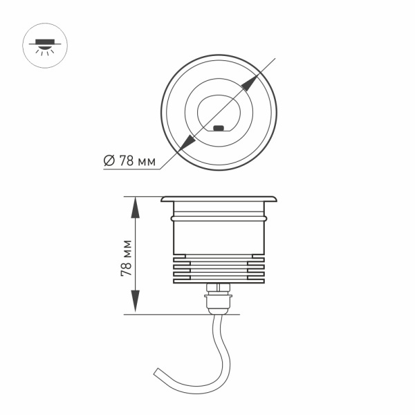 Ландшафтный светодиодный светильник Arlight LTD-Ground-Tilt-R80-9W Day4000 032213 в Санкт-Петербурге