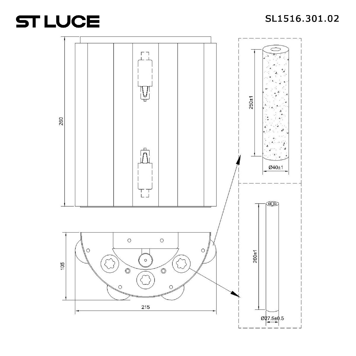 Настенный светильник ST Luce DeLight Collection SL1516.301.02 в Санкт-Петербурге