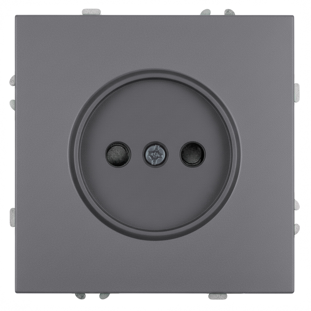 Розетка 1-местная с з/ш б/з (механизм) СЗК Stekker Эмили 250В 16А RST16-5109-10ZK платиново-серый soft touch 50242 в Санкт-Петербурге