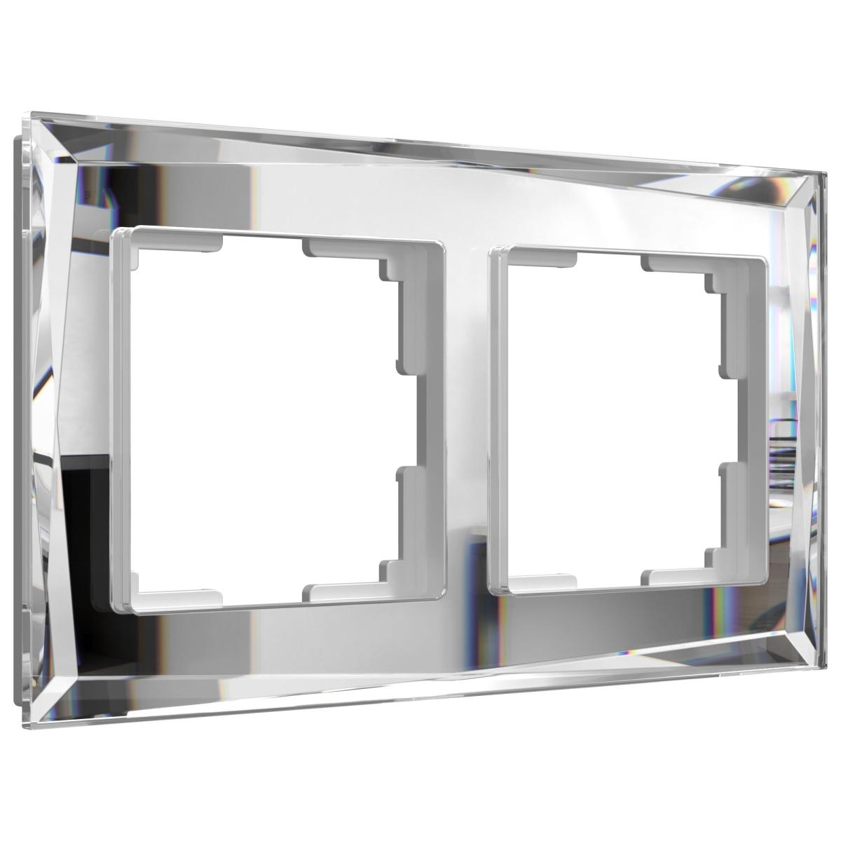 Рамка на 2 поста Werkel Diamant зеркальный W0021220 4690389158827 в Санкт-Петербурге