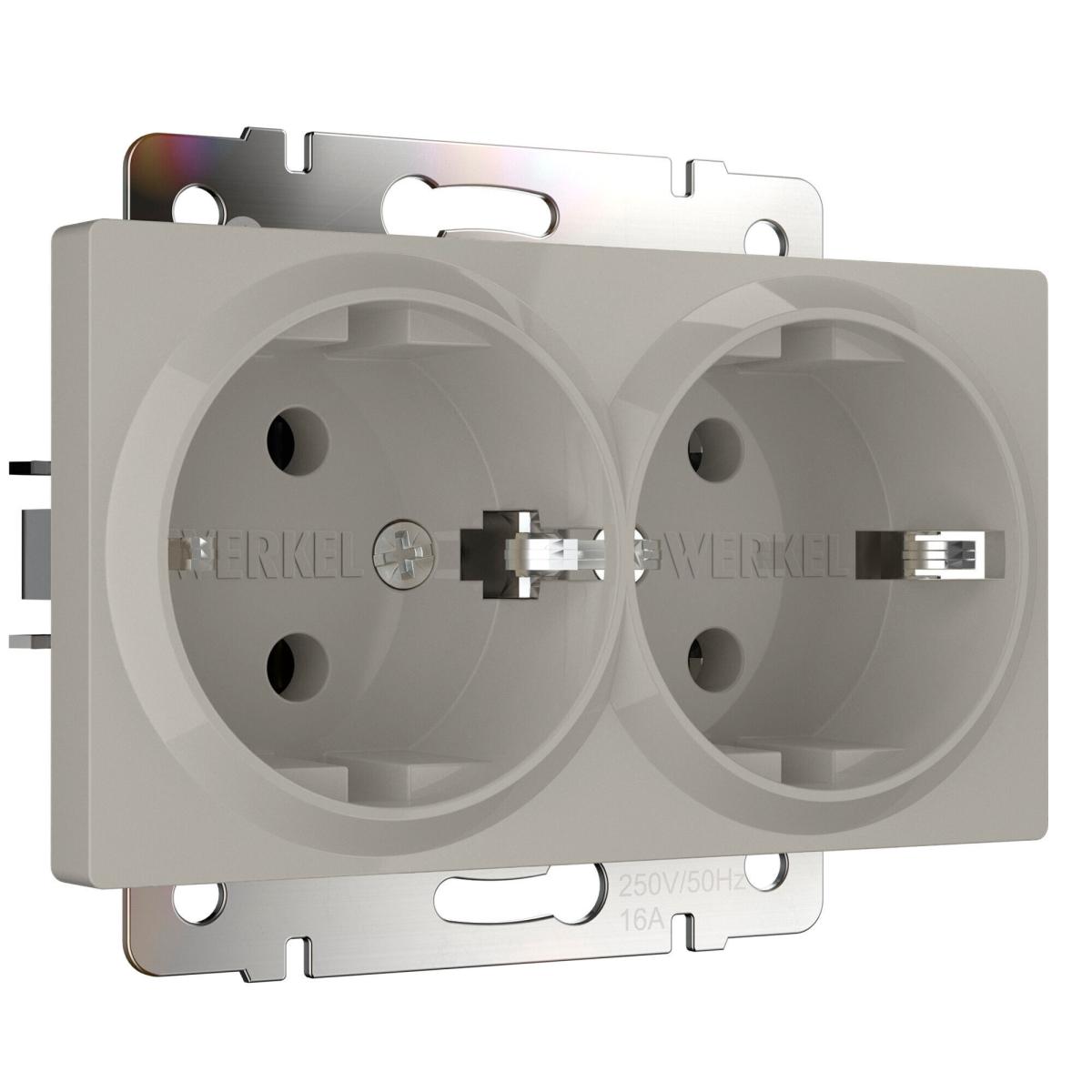 Розетка двойная с заземлением Werkel W1272004 4690389213960 a069774 в Санкт-Петербурге