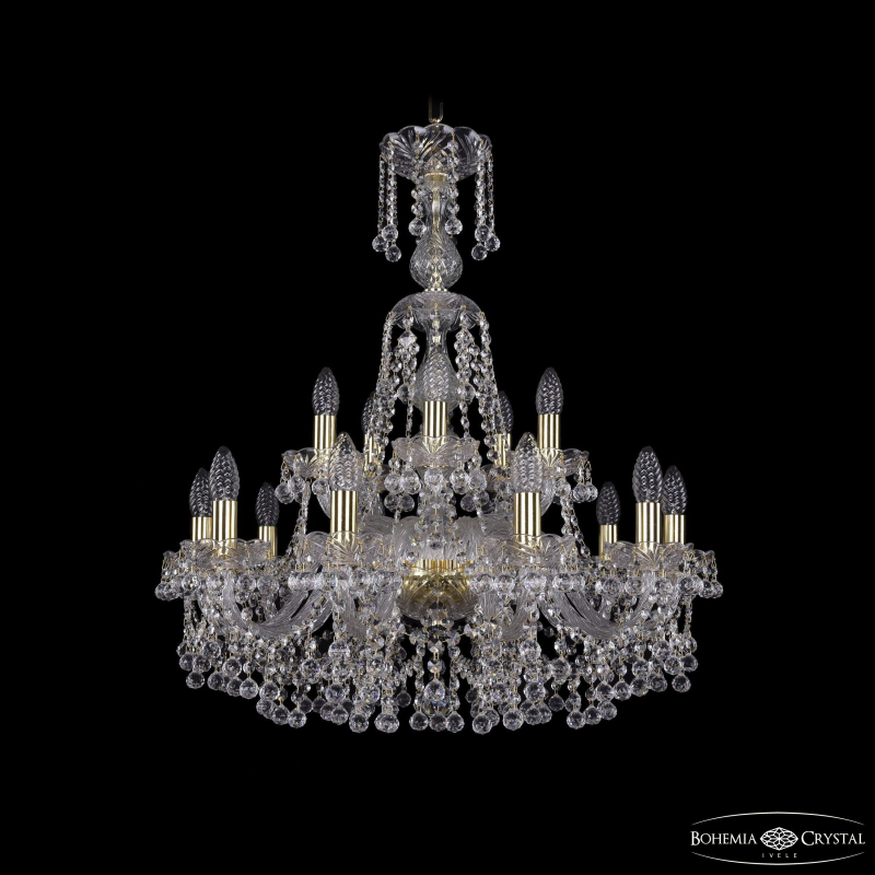 Подвесная люстра Bohemia Ivele Crystal 1409/10+5/240/XL-77 G в Санкт-Петербурге