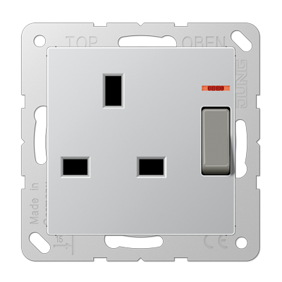 Розетка британского стандарта с выключателем Jung A3171KOAL в Санкт-Петербурге