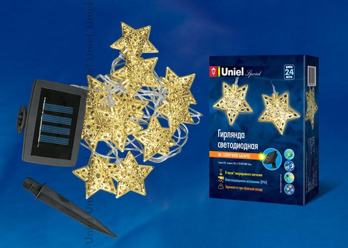 Гирлянда на солнечных батареях 240см белая (08972) Uniel Special USL-S-125/MT2400 Stars в Санкт-Петербурге
