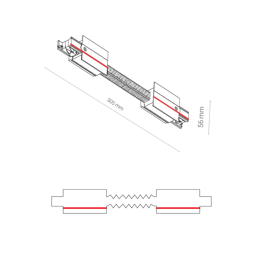 Коннектор прямой гибкий Nowodvorski Ctls Power 8677 в Санкт-Петербурге