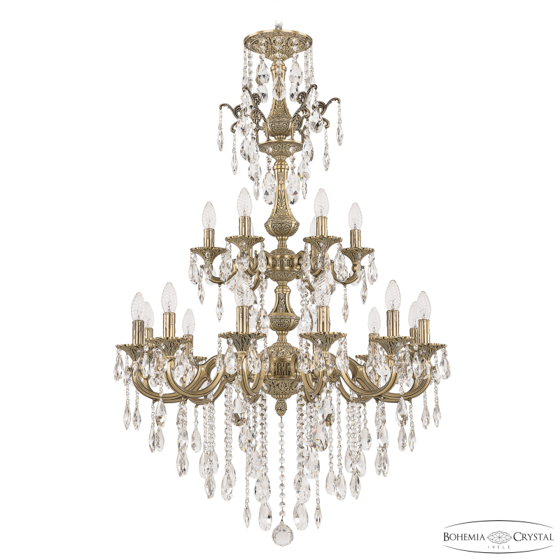Подвесная люстра Bohemia Ivele Crystal Verona 72101/12+6/250/XL/2d B FP в Санкт-Петербурге