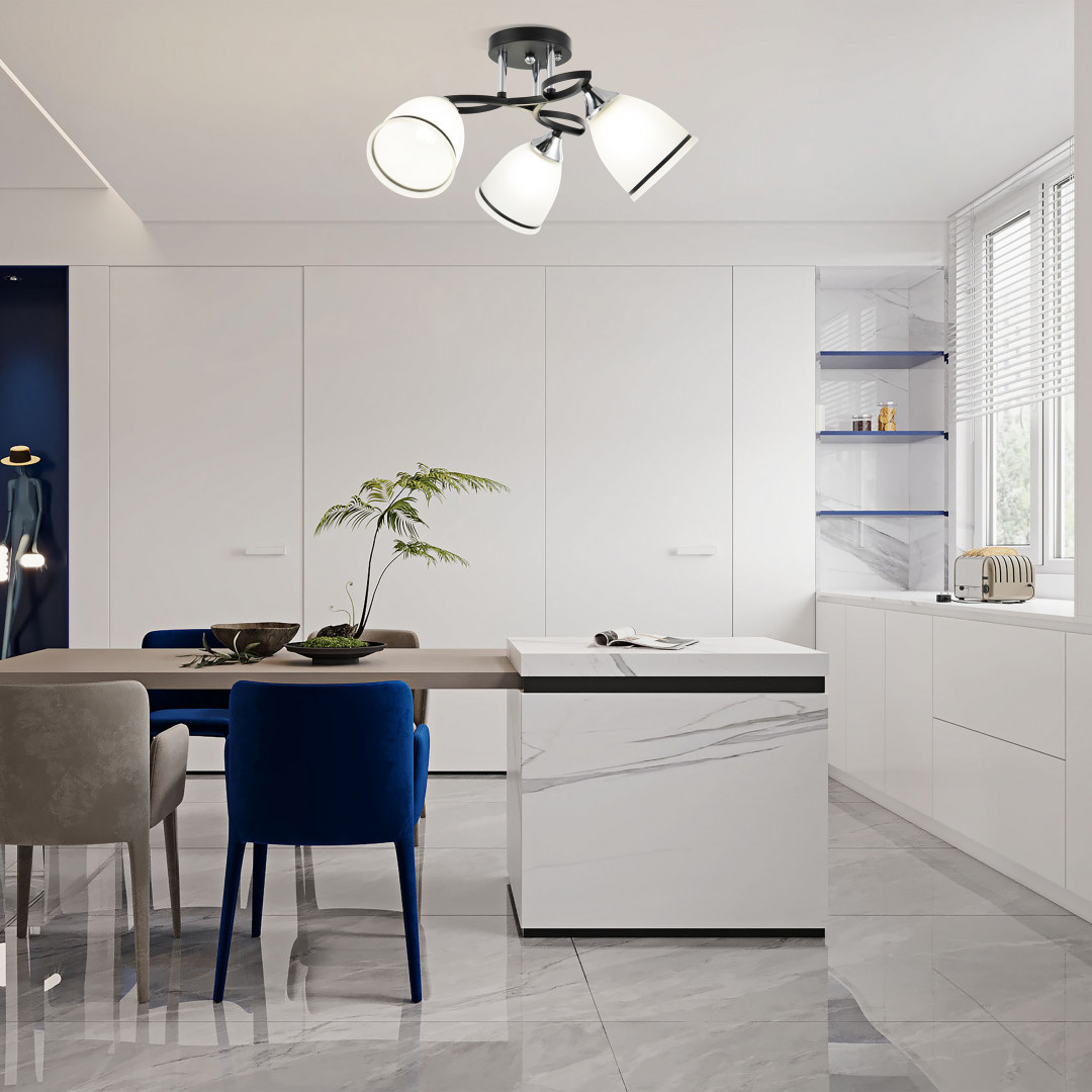 Потолочная люстра Arte Milano Amalfi 325885/3A BK+CR в Санкт-Петербурге