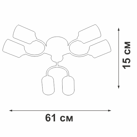 Потолочная люстра Vitaluce V2822-1/6PL в Санкт-Петербурге