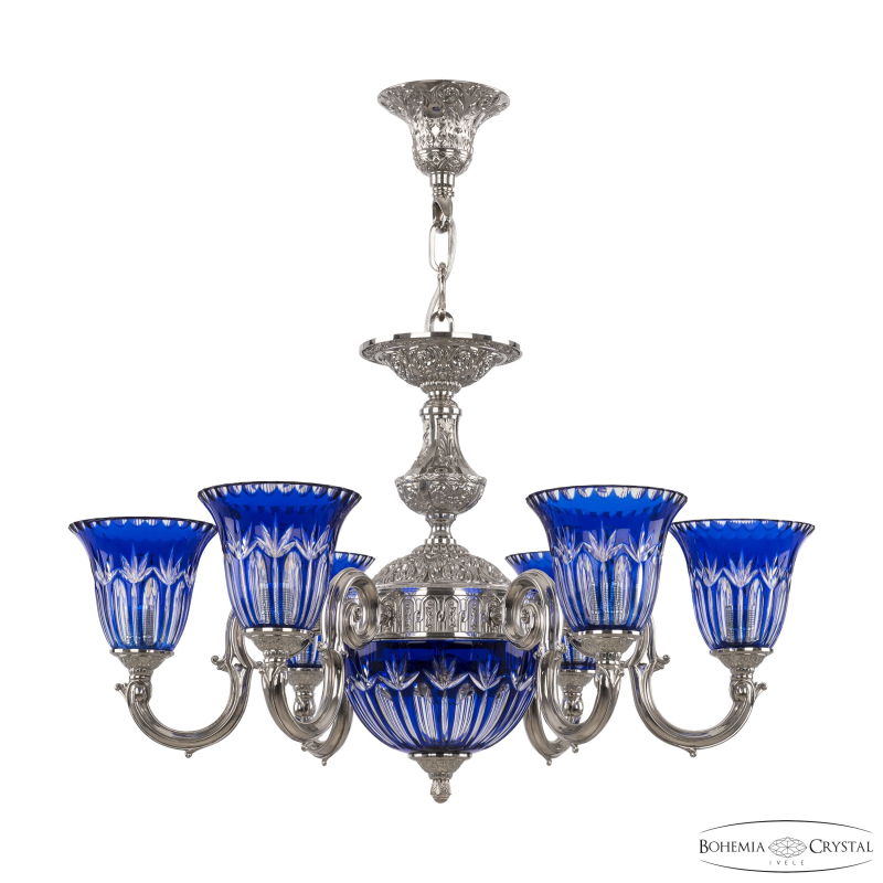 Подвесная люстра Bohemia Ivele Crystal Verona 72203P/6/175 Ni P2 U Clear-Blue/H-1I в #REGION_NAME_DECLINE_PP#
