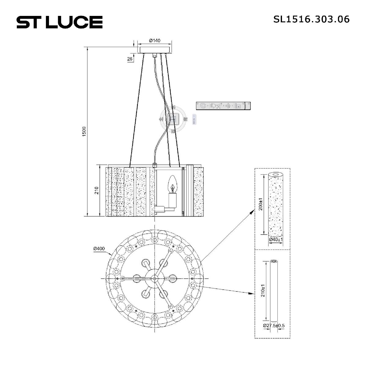 Подвесная люстра ST Luce DeLight Collection SL1516.303.06 в Санкт-Петербурге