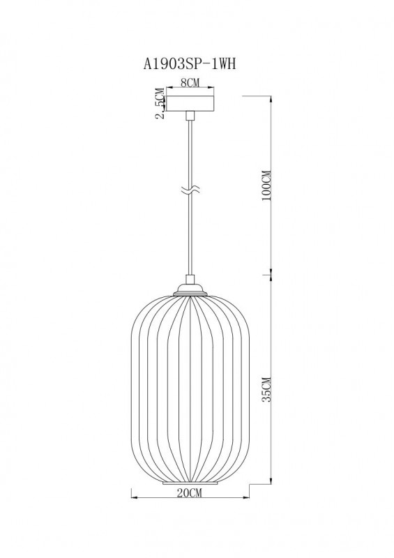 Подвесной светильник ARTE Lamp A1903SP-1WH в Санкт-Петербурге