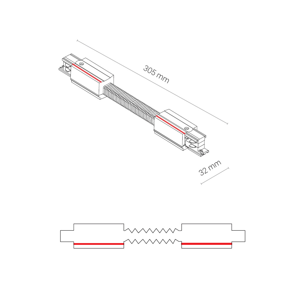 Коннектор прямой гибкий Nowodvorski Ctls Power 8700 в Санкт-Петербурге