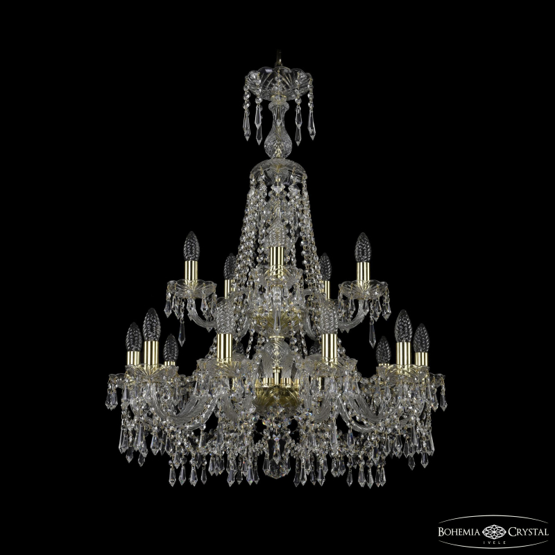 Подвесная люстра Bohemia Ivele Crystal 1403/10+5/240/XL-92/2d G в Санкт-Петербурге