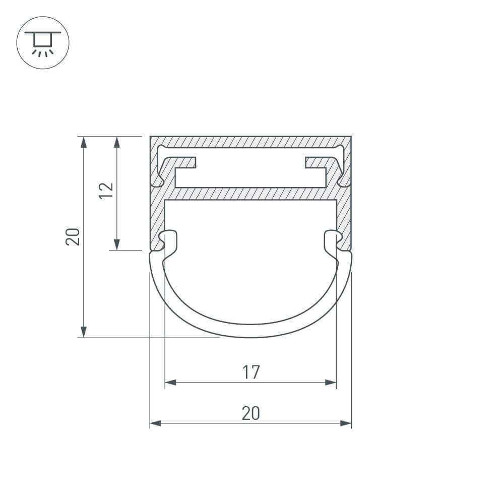 Профиль Arlight ARH-WIDE-B-H20-2000 ANOD 016188 в Санкт-Петербурге