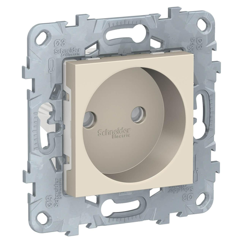 Розетка Schneider Electric Unica New б/з со шторками 16A 250V NU503344 в Санкт-Петербурге