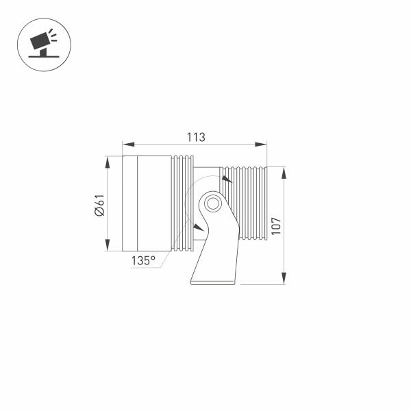 Уличный светодиодный светильник Arlight KT-Ray-Color-R61-12W RGB-Warm3000 032559 в Санкт-Петербурге