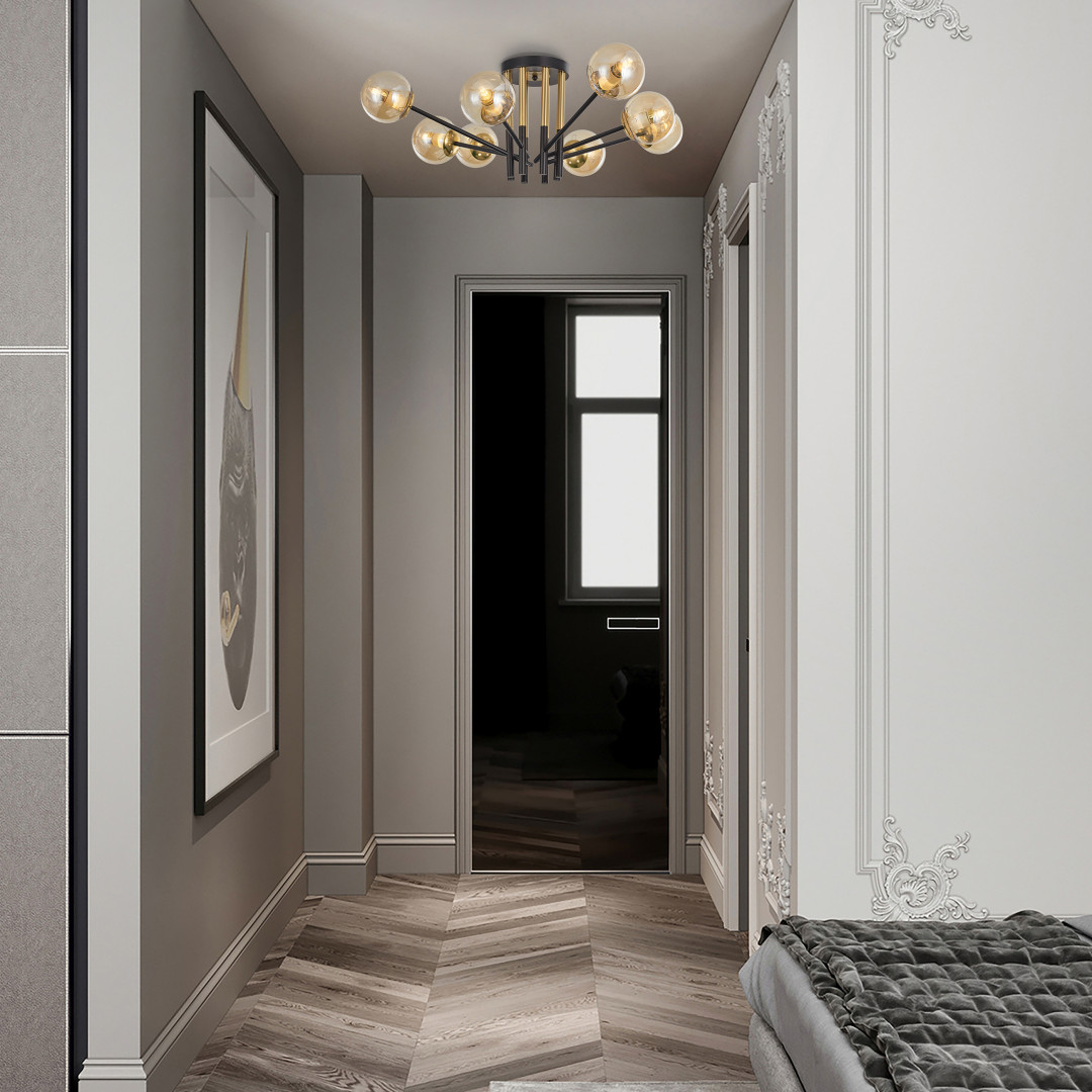 Потолочная люстра Arte Milano Neapolis 273708/8 BK/GD в #REGION_NAME_DECLINE_PP#