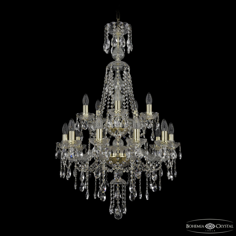 Подвесная люстра Bohemia Ivele Crystal 1415/10+5/220/XL-104/2d G в Санкт-Петербурге