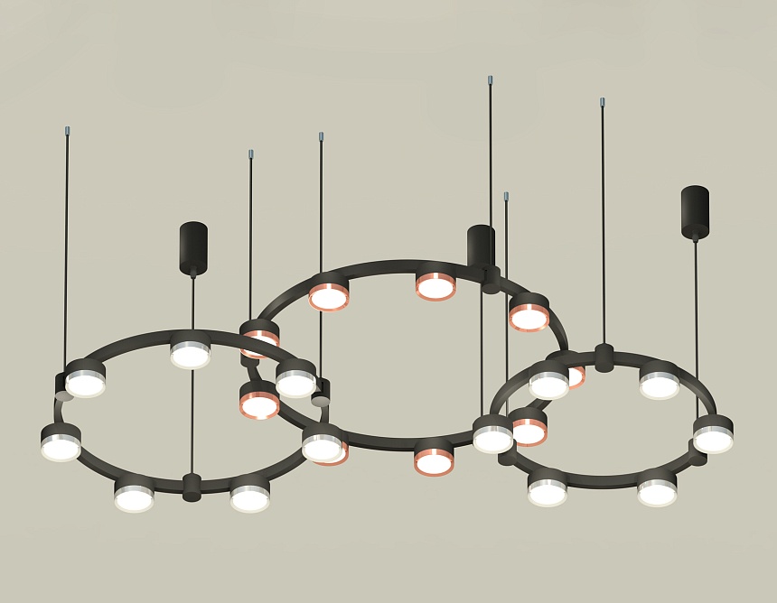Комплект подвесного светильника Ambrella Light Techno Ring XR92092100 (A9209x3, C9242, C9238, C9232, N8126, N8118) в Санкт-Петербурге