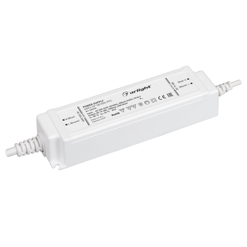 Блок питания Arlight ARPJ-SP-381050-PFC (40W, 19-38V, 1.05A) 037270 в Санкт-Петербурге