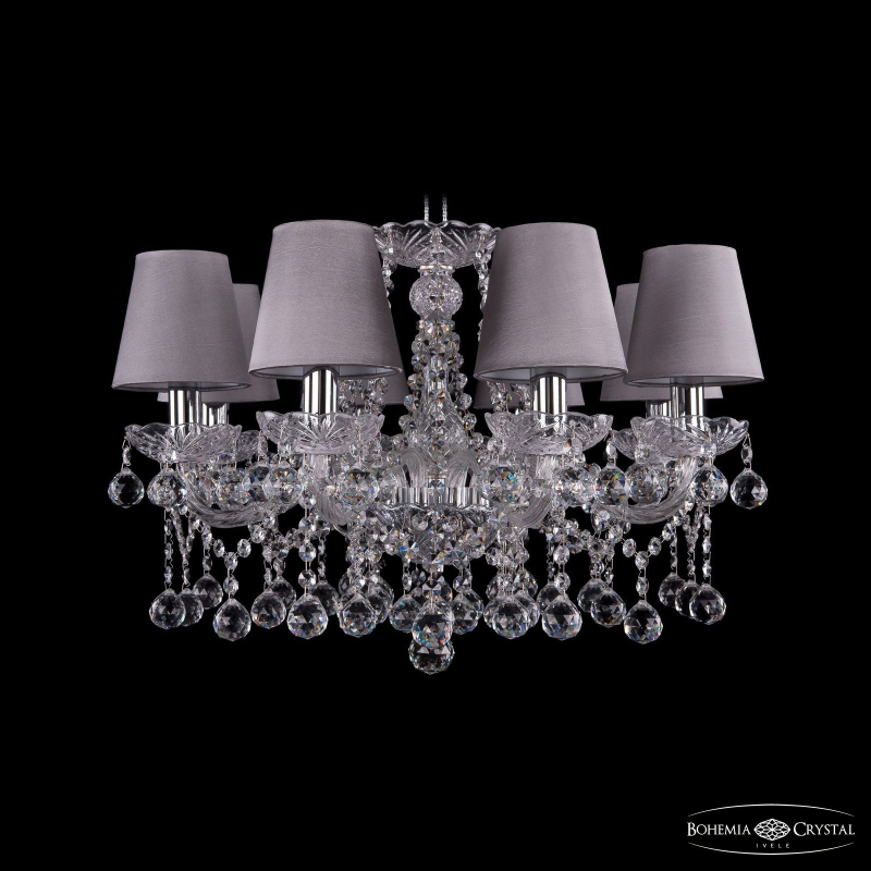 Подвесная люстра Bohemia Ivele Crystal 1413/8/200 Ni Balls SH24 в Санкт-Петербурге