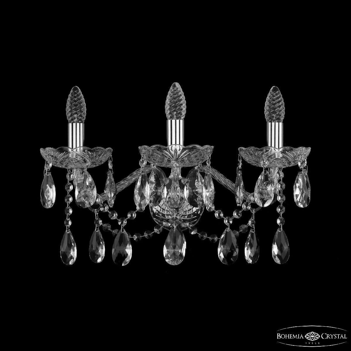 Бра Bohemia Ivele Crystal 1413B/3/200/XL Ni в Санкт-Петербурге