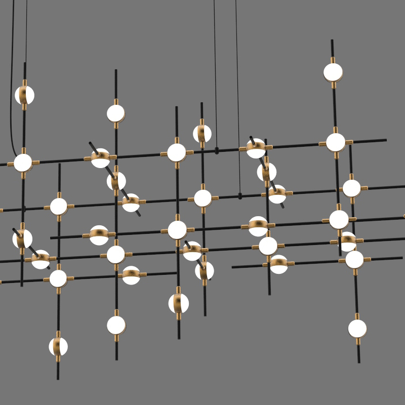 Подвесная люстра Delight Collection Molecular 55 black/gold в Санкт-Петербурге