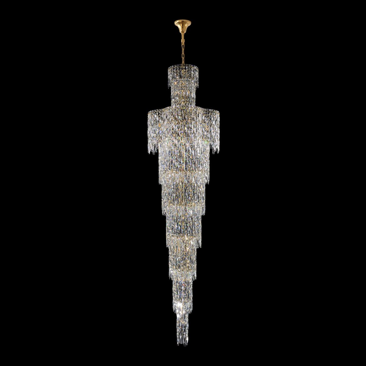 Каскадная люстра Crystal Lux ABRIL SP28 GOLD в Санкт-Петербурге