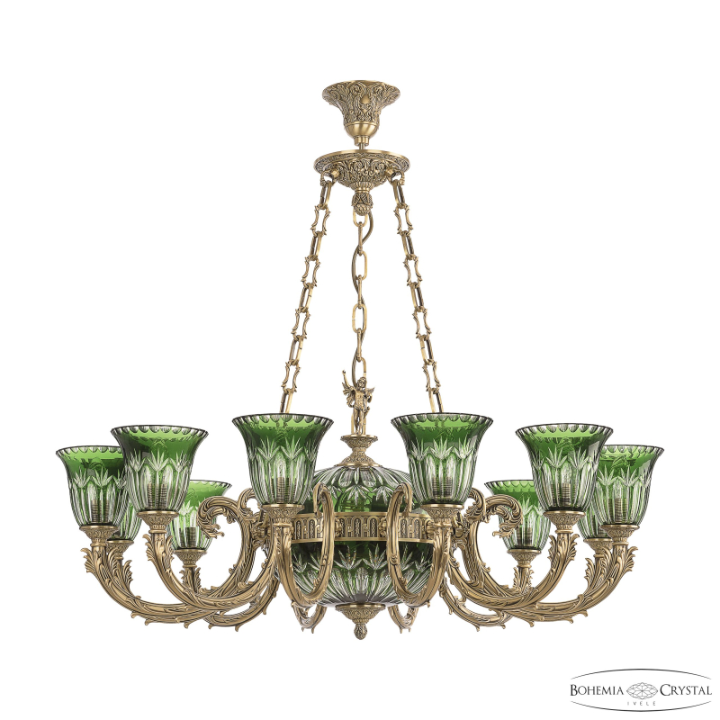 Подвесная люстра Bohemia Ivele Crystal Florence 71009P/12/250 FP P2 U Clear-Green/H-1I FA5M в Санкт-Петербурге