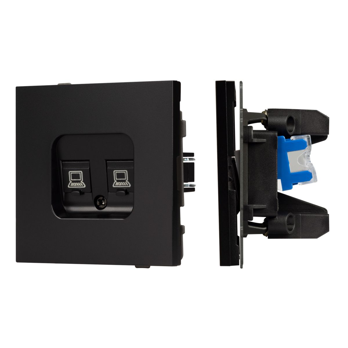 Механизм компьютерной розетки двойной Arlight SCT-TENDO-MPC2-PL-BK (RJ-45, CAT6) 054101 в Санкт-Петербурге