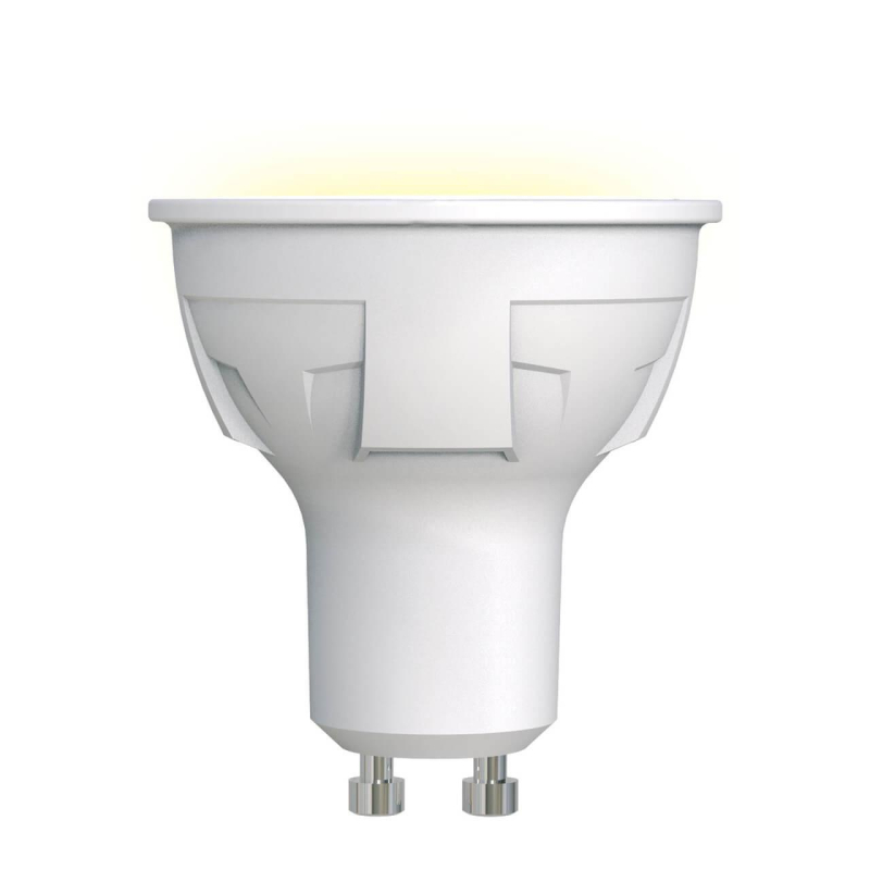 Лампа светодиодная (UL-00002423) Uniel GU10 6W 3000K матовая LED-JCDR 6W/WW/GU10/FR PLP01WH в Санкт-Петербурге