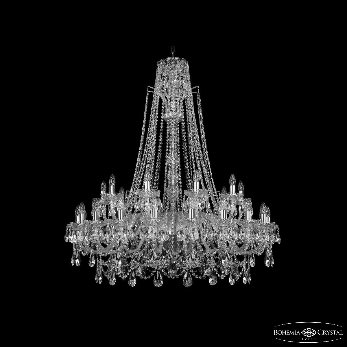 Подвесная люстра Bohemia Ivele Crystal 1411/20+10/400/XL-130 Ni в Санкт-Петербурге