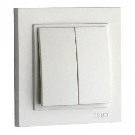 Выключатель двухклавишный Mono Electric Despina 10А 250В белый 102-190025-102 в #REGION_NAME_DECLINE_PP#
