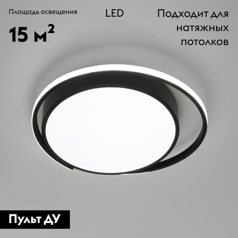 Потолочная люстра Eurosvet Jeremy 90251/1 черный в Санкт-Петербурге